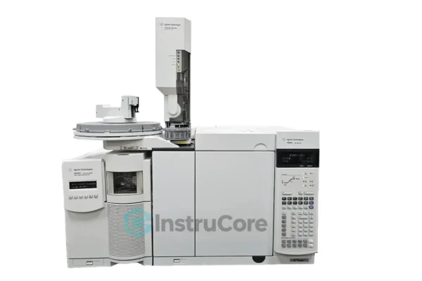 Refurbished Agilent 7890A GC system with 5975C Inert XL MSD, 7683 autosampler, and 100-position tray